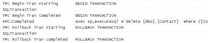 The Entity Framework automatically forcing a rollback if any of the commands to the database fail