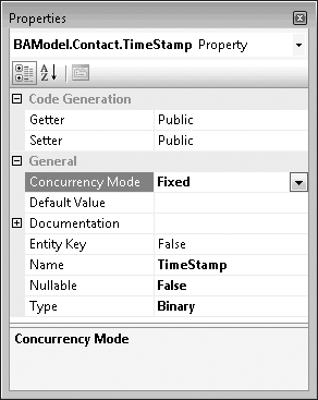 Setting a property’s concurrency mode