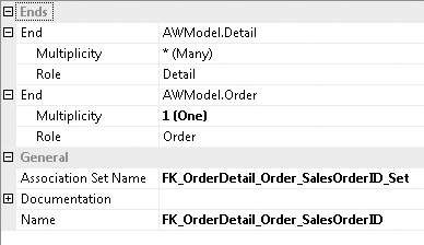 Finding the name of the association in its Properties window