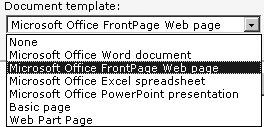 Libraries can include Office documents or new web pages