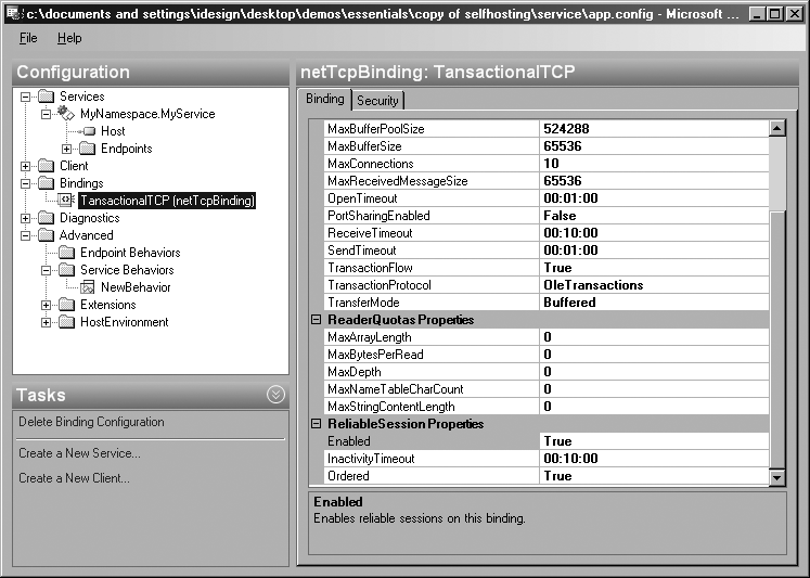 SvcConfigEditor is used to edit both host and client config files