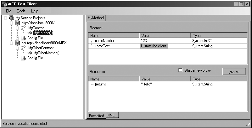 Using WcfTestClient