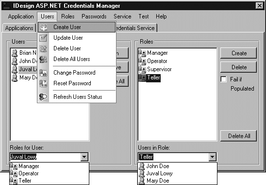 The Credentials Manager utility