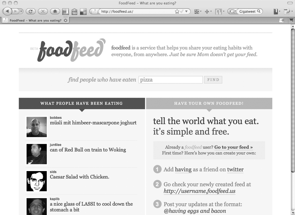 FoodFeed: share and track your eating habits