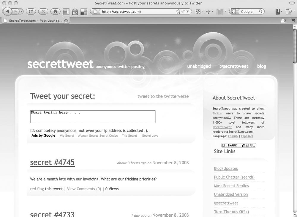 SecretTweet: tweet anonymously in a shared account