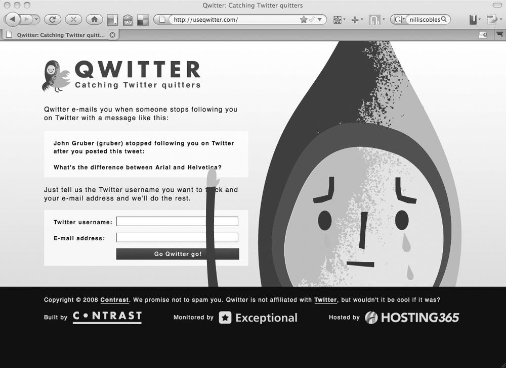 Qwitter: monitor who stops following you on Twitter
