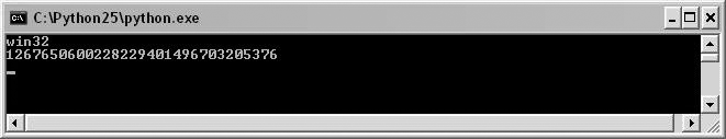 When you click a program’s icon on Windows, you will be able to see its printed output if you add a raw_input() call to the very end of the script. But you only need to do so in this context!