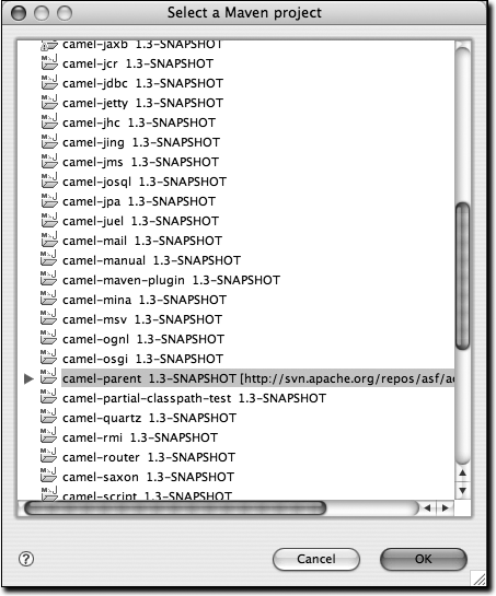 Selecting a parent project for a new Maven module