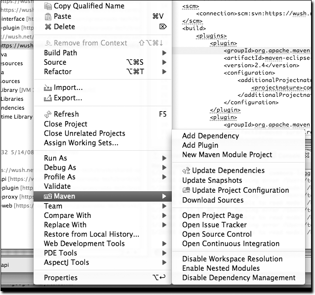 Available Maven features