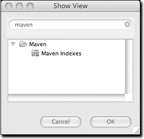 Show Maven Indexes view