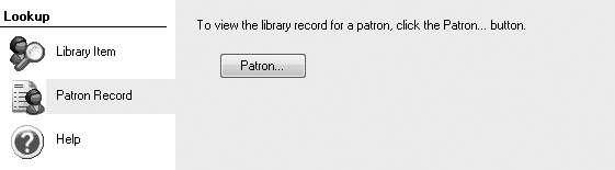 Accessing patron records from the main form