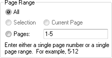 Support for page ranges