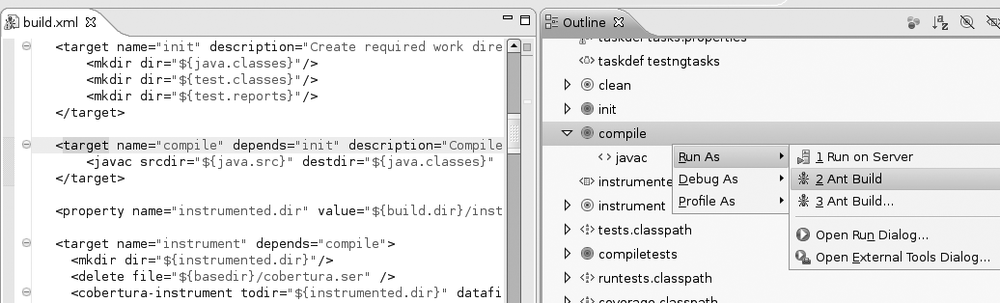 Using Ant in Eclipse