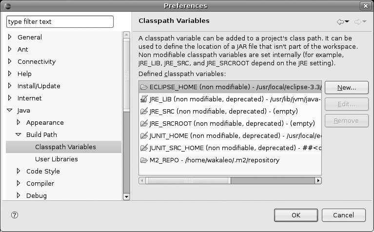 Configuring the M2_REPO variable in Eclipse