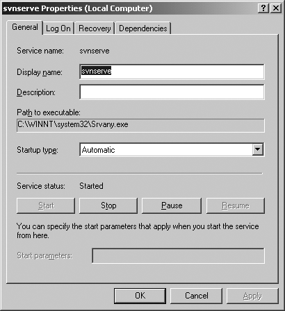 Subversion as a Windows service