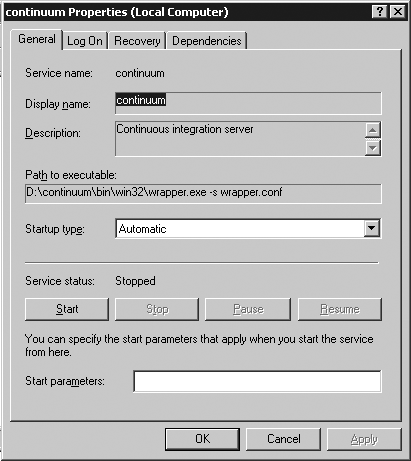 Continuum as a Windows service