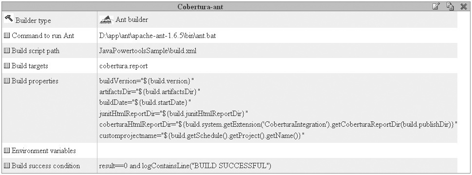 Ant builder configuration within the Luntbuild project wizard