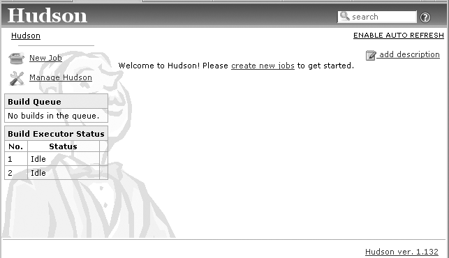 The Hudson web interface