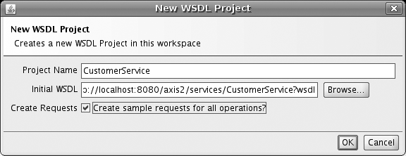 Creating a new WSDL project