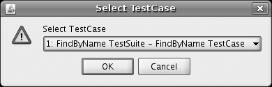 Selecting a test case