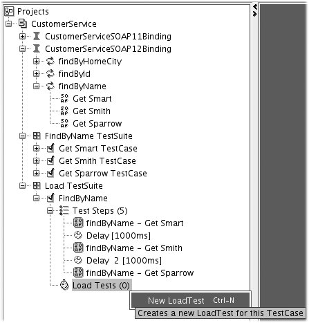 Creating a new load test