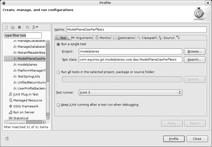 Creating a new TPTP profile configuration