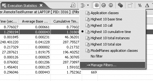 Refining results by applying a filter