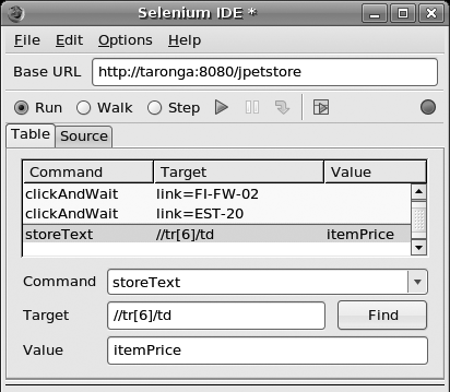 Storing a text variable in Selenium IDE