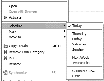 Scheduling a task in Mylyn