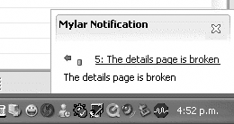 Mylyn will notify you of any new issues