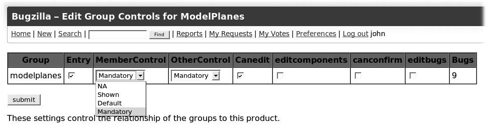 Limiting access to a product for a particular group