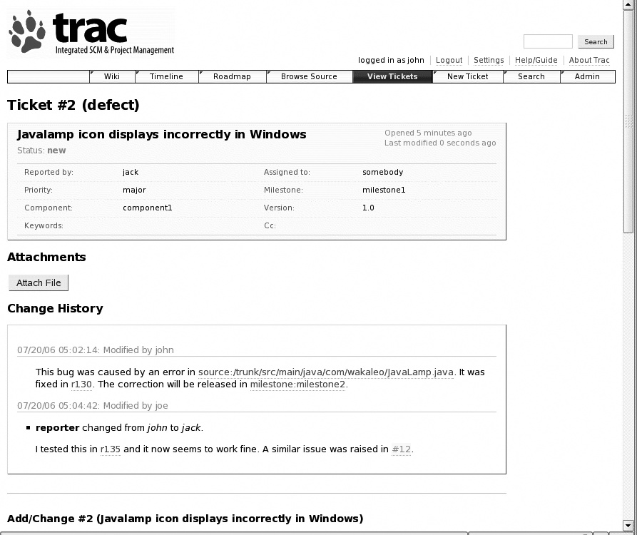 Trac tickets are one place you can put the wiki formatting to good use