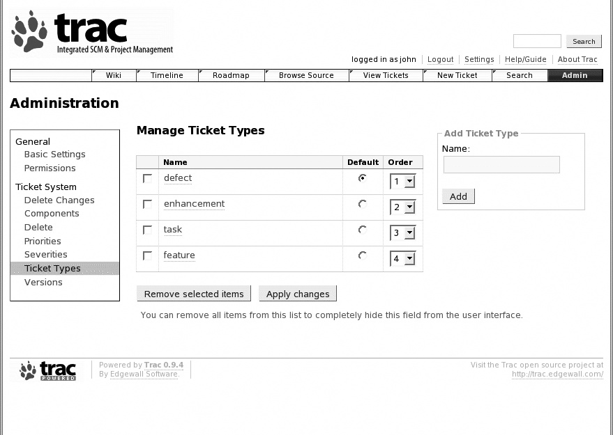 Customizing ticket fields in the Admin screens