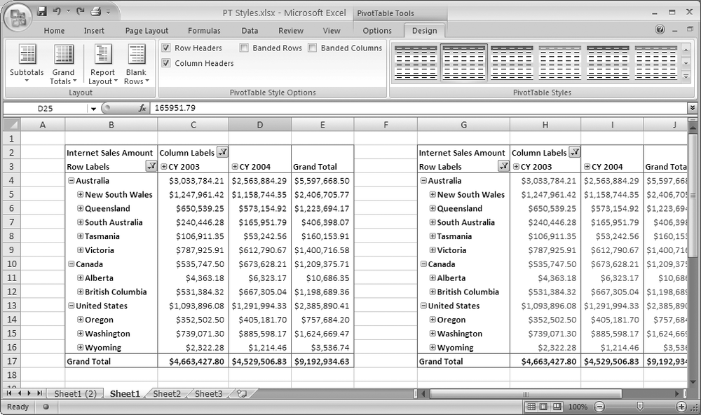 An Excel workbook opened in Excel