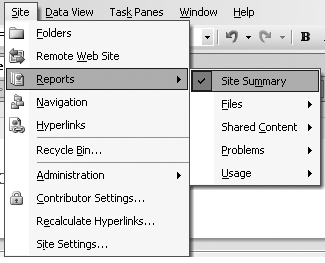 SharePoint site reports