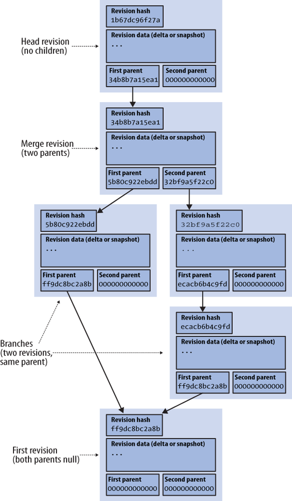 The conceptual structure of a revlog