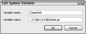 Setting up a Classpath in Windows XP.