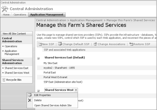 Select Edit Properties from the drop-down menu.