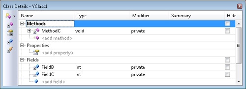 The Class Details window