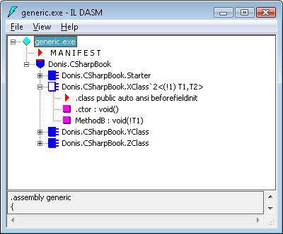 An MSIL view of a generic type