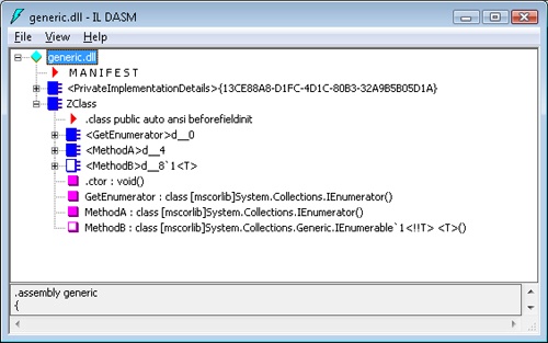 A view of the ZClass type, which includes the nested enumerator classes