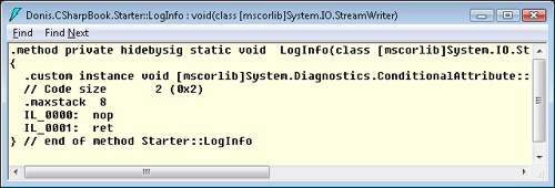 The Conditional attribute in MSIL code