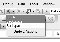 Tip 1.12: How to use the Undo stack on the standard toolbar