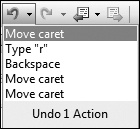 Tip 1.17: How to use Undo to jump the cursor back to the last insertion point