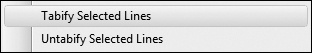 Untabify Selected Lines