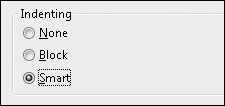 Tip 2.11: What’s the difference between smart indenting and block indenting?