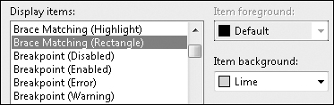 Tip 2.18: How to change the Brace Matching color