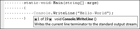 Tip 2.31: How to display parameter info for a function