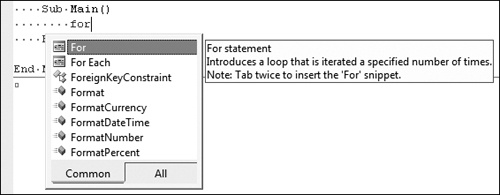 Tip 2.39: You can insert a code snippet via its shortcut keyword