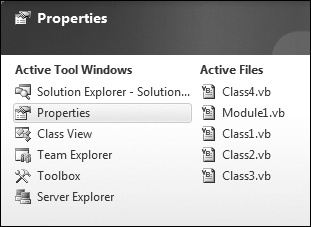 Tip 4.25: You can use Alt+F7 and Alt+Shift+F7 to move to the next and previous tool windows